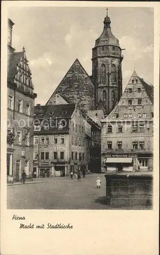 Pirna Markt Stadtkirche Kat. Pirna