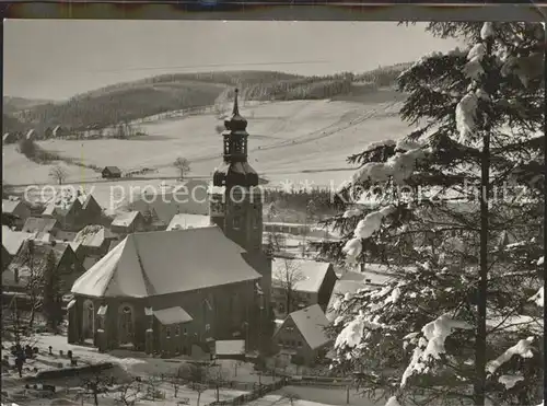 Geising Erzgebirge Blick zum Lifthang Kat. Geising Osterzgebirge