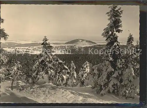 Geising Erzgebirge Blick vom Kahleberg Kat. Geising Osterzgebirge