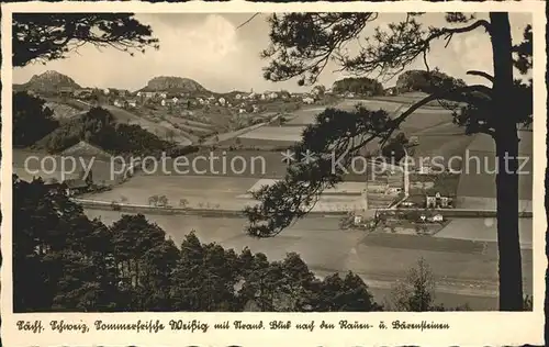 Weissig Struppen mit dem Baerenstein / Struppen /Saechsische Schweiz-Osterzgebirge LKR