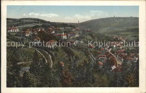 Bad Gottleuba Berggiesshuebel Heilstaette mit Stadt Kat. Bad Gottleuba Berggiesshuebel