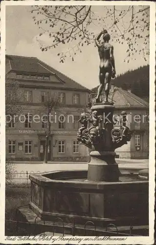 Bad Gottleuba Berggiesshuebel Hotel zum Kronprinz mit Marktbrunnen Kat. Bad Gottleuba Berggiesshuebel