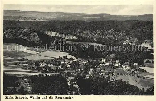 Weissig Struppen mit Rauensteinen / Struppen /Saechsische Schweiz-Osterzgebirge LKR