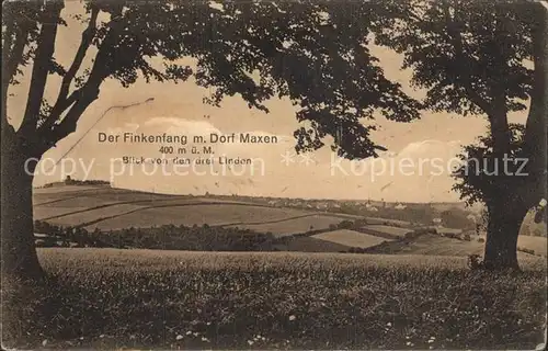 Maxen Der Finkenfang Blick von den drei Linden Kat. Mueglitztal