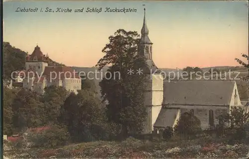 Liebstadt mit Kirche und Schloss Kuckuckstein Kat. Liebstadt