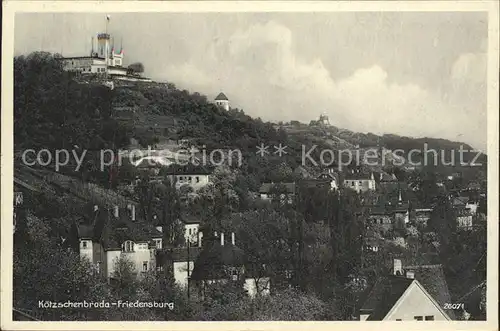 Koetzschenbroda Stadt mit Friedensburg Kat. Radebeul