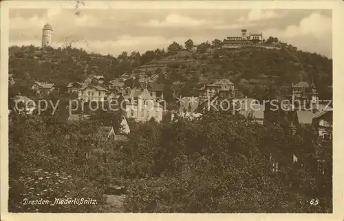 Niederloessnitz Stadt mit Friedensburg Kat. Radebeul