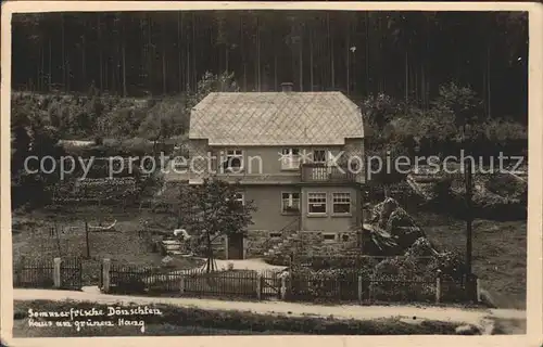 Doenschten Haus am gruenen Hang Kat. Schmiedeberg Osterzgebirge