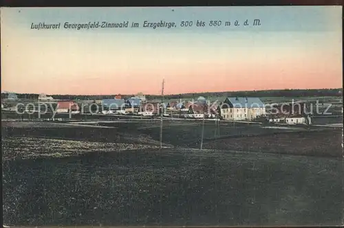 Zinnwald Georgenfeld Teilansicht mit Gasthof Erbgericht Kat. Altenberg