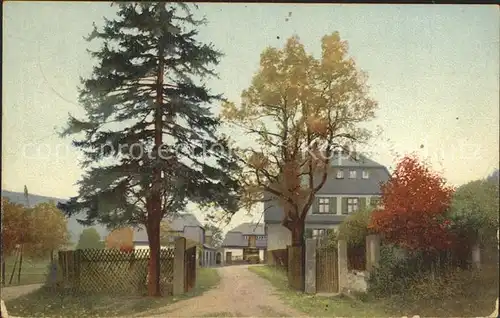 Rehefeld Zaunhaus Eingang zum Kurheim Jaegerhof Kat. Altenberg