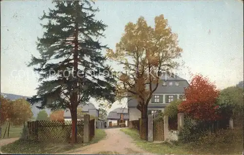 Rehefeld Zaunhaus Eingang zum Heim Jaegerhof Kat. Altenberg