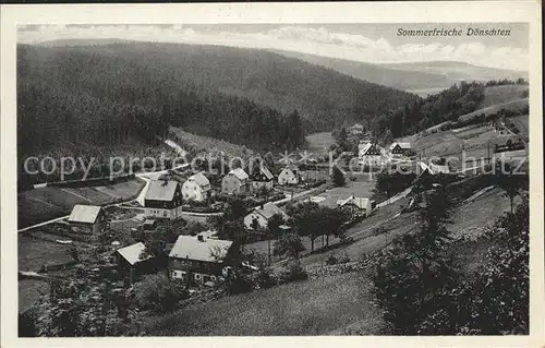 Doenschten Dorfansicht Kat. Schmiedeberg Osterzgebirge