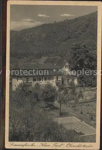 Oberschlottwitz Klein  Tirol Gaststaette Kat. Glashuette Sachsen