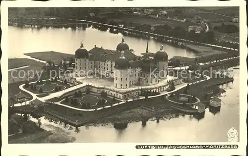 Moritzburg Sachsen Fliegeraufnahme Jagdschloss Kat. Moritzburg Dresden