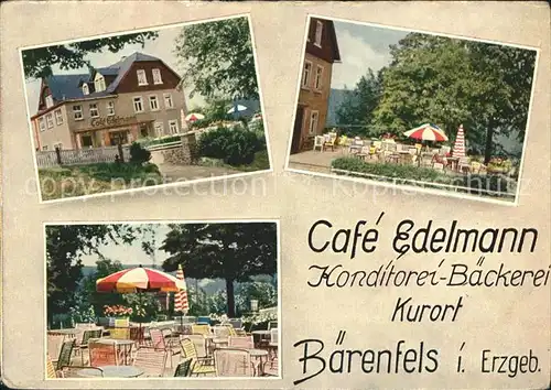 Baerenfels Erzgebirge Cafe Edelmann Kat. Altenberg