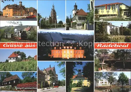 Radebeul Bahnhof Kleinbahn Luther Kirche Turmhaus Villa Shatterhand Kat. Radebeul