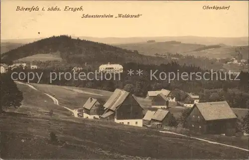 Baerenfels Erzgebirge Oberkipsdorf Schwesternheim Waldesruh Kat. Altenberg