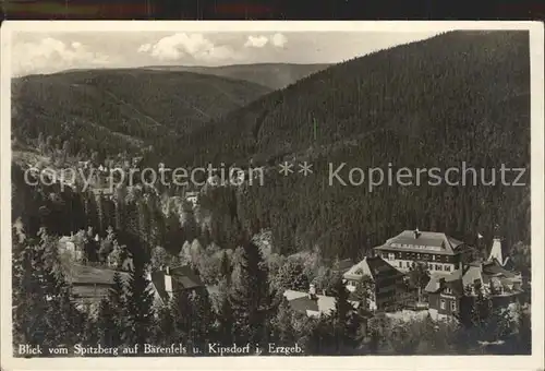 Baerenfels Erzgebirge Blick vom Spitzberg Kat. Altenberg