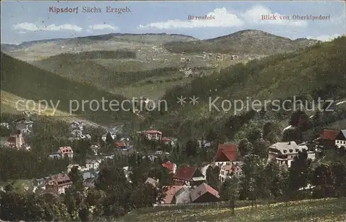 Kipsdorf Blick auf Baerenfels  Kat. Altenberg