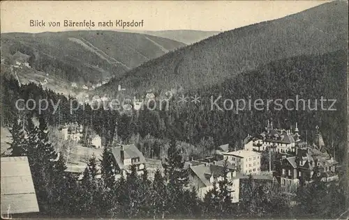 Baerenfels Erzgebirge Blick nach Kipsdorf Kat. Altenberg