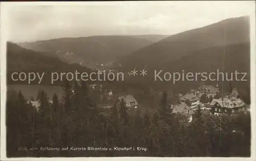 Baerenfels Erzgebirge Blick vom Spitzberg Kat. Altenberg