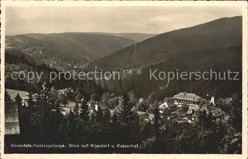 Baerenfels Erzgebirge Blick auf Kipsdorf Kat. Altenberg