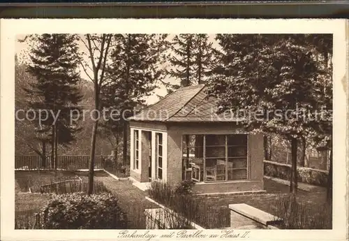 Baerenfels Erzgebirge Parkanlage mit Pavillon zu Haus II. Kat. Altenberg