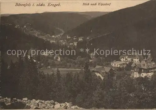 Baerenfels Erzgebirge Blick nach Kipsdorf Kat. Altenberg