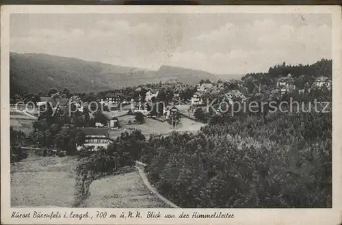 Baerenfels Erzgebirge Blick von der Himmelsleiter Kat. Altenberg