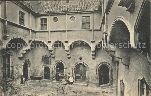 Meissen Elbe Sachsen Hof der Domprobstei Kat. Meissen