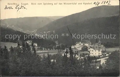 Baerenfels Erzgebirge Weisseritztal Kipsdorf Kat. Altenberg