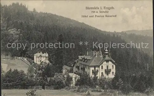 Baerenfels Erzgebirge Hotel Pension Kaiserhof Kat. Altenberg