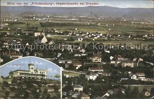 Niederloessnitz Blick von der Friedensburg Kat. Radebeul