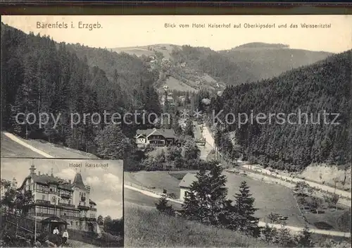 Baerenfels Erzgebirge Hotel Kaiserhof Oberkipsdorf Weisseritztal Kat. Altenberg