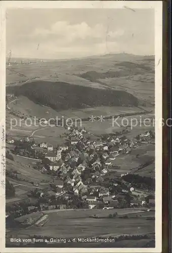 Geising Erzgebirge Blick vom Turm  Kat. Geising Osterzgebirge