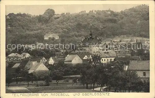 Radebeul Teilpanorama mit Oberloessnitz Kat. Radebeul