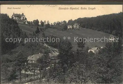 Baerenfels Erzgebirge Hotel Kaiserhof Kat. Altenberg