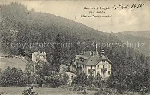 Baerenfels Erzgebirge Hotel und Pension Kaiserhof Kat. Altenberg