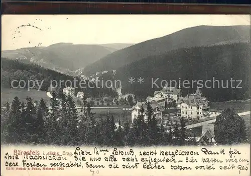 Baerenfels Erzgebirge Teilansicht Kat. Altenberg