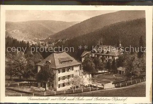 Baerenfels Erzgebirge Blick nach Bahn  und Poststation Kipsdorf Kat. Altenberg