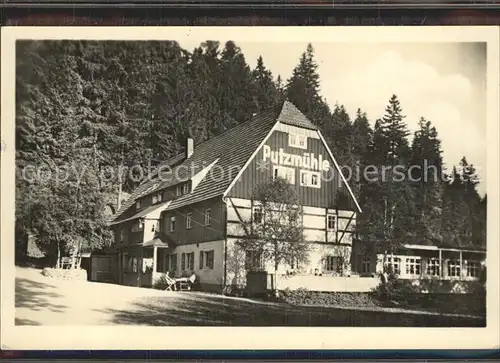 Oberpoebel Gaststaette und Fremdenhotel Putzmuehle Kat. Schmiedeberg Osterzgebirge