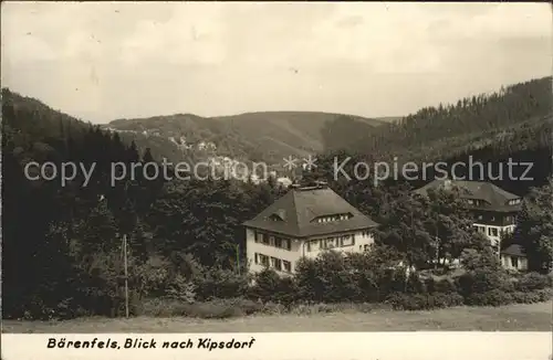 Baerenfels Erzgebirge Blick nach Kipsdorf Kat. Altenberg