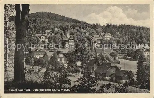 Baerenfels Erzgebirge Dorfansicht Kat. Altenberg