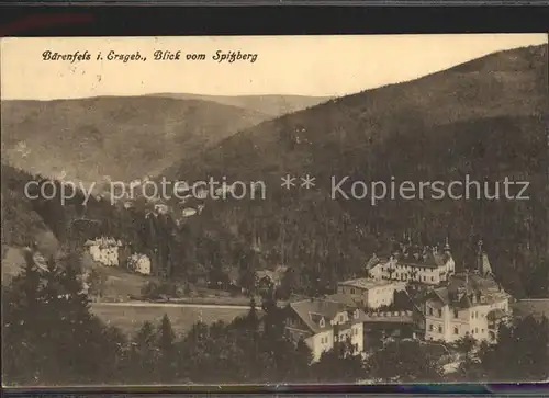 Baerenfels Erzgebirge Blick vom Spitzberg Kat. Altenberg