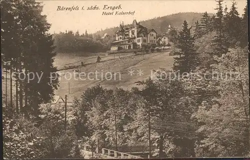 Baerenfels Erzgebirge Hotel Kaiserhof Kat. Altenberg