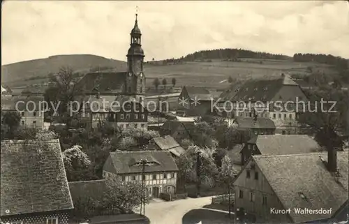 Waltersdorf Zittau Teilansicht mit Kirche Kat. Grossschoenau Sachsen