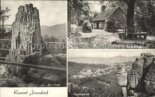 Jonsdorf Bergschmiede Henningsaeule Die Orgel Kat. Kurort Jonsdorf