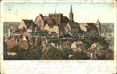 Meissen Elbe Sachsen Der Schlossberg mit dem Dom  Kat. Meissen