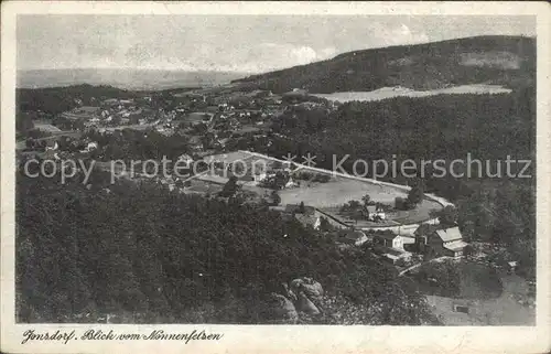 Jonsdorf Blick vom Nonnenfelsen Kat. Kurort Jonsdorf