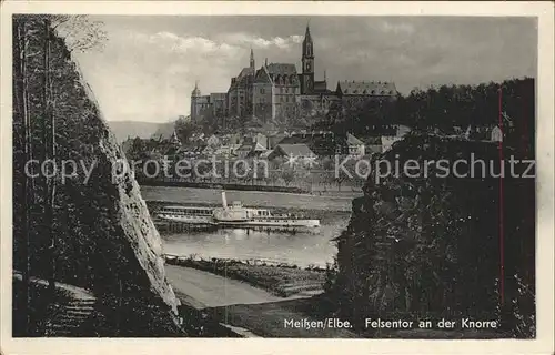 Meissen Elbe Sachsen Felsentor an der Knorre Kat. Meissen